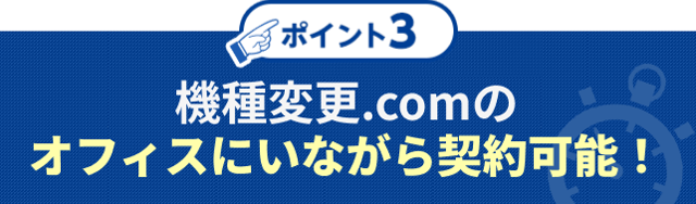 ポイント3 機種変更.comなら待ち時間なしでスピーディ！機種変更の流れ